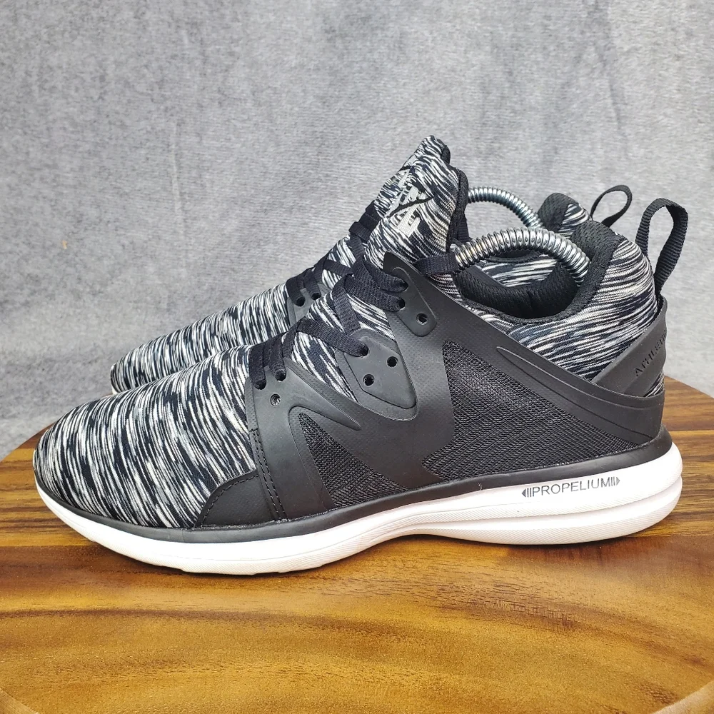 APL Ascend Shoes Womens 9 Black White Athletic Lace Up Running Training Sneakers